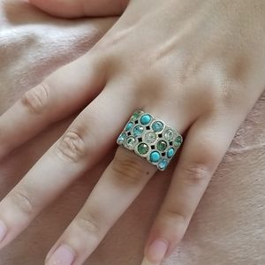 Dyrberg Kern STATEMENT RING 💍 BLUES & GREENS